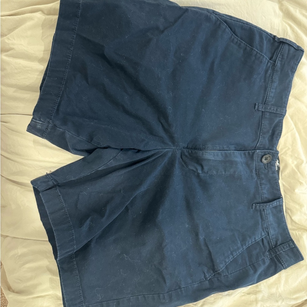 Hollister Navy Flat Front Shorts